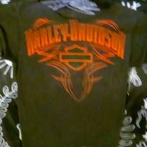 Vintage Harley shirt size small with custom cut detail